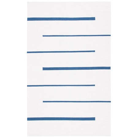 Flowers First 4 x 6 ft. Montauk Rectangle Contemporary Rug - Ivory & Navy FL1887890